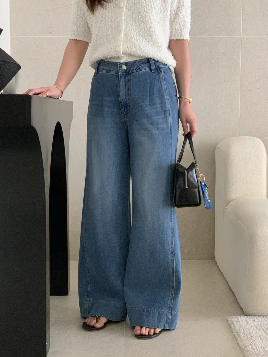 ♡氣質Oni家♡ 顯瘦心機直筒牛仔褲 (C250310)