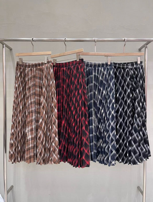 ♡氣質Oni家♡立體格韻垂墜百褶長裙 (C251232)