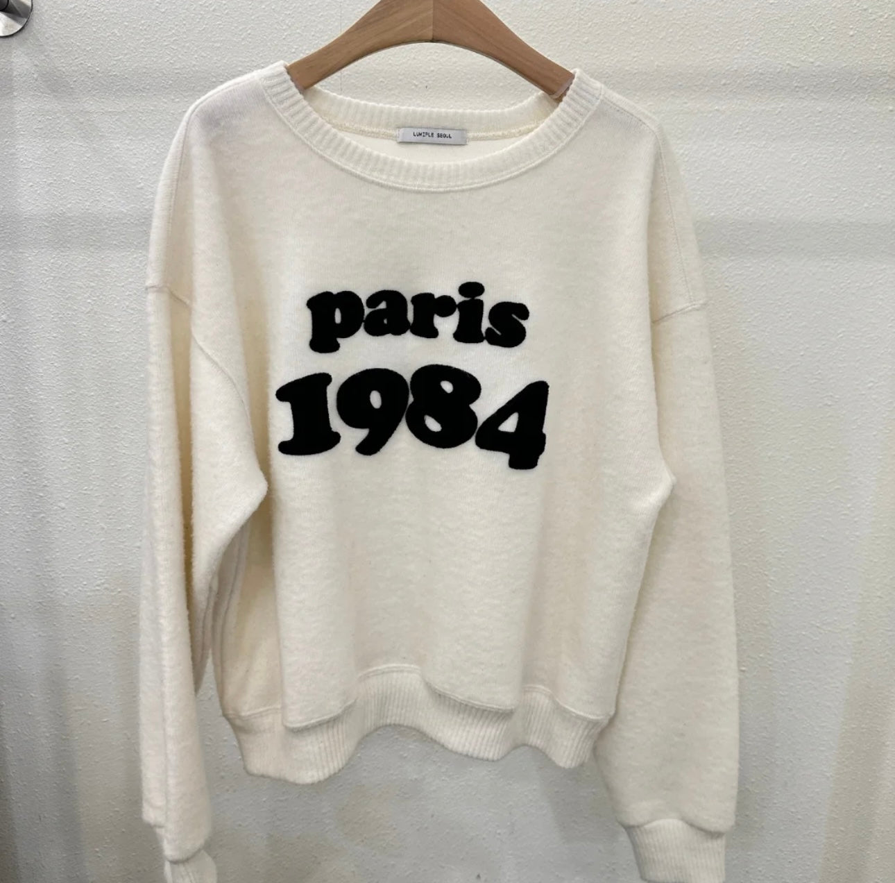 ♡Paris 1984 立體絨字軟毛圈暖暖上衣♡ (C251150)
