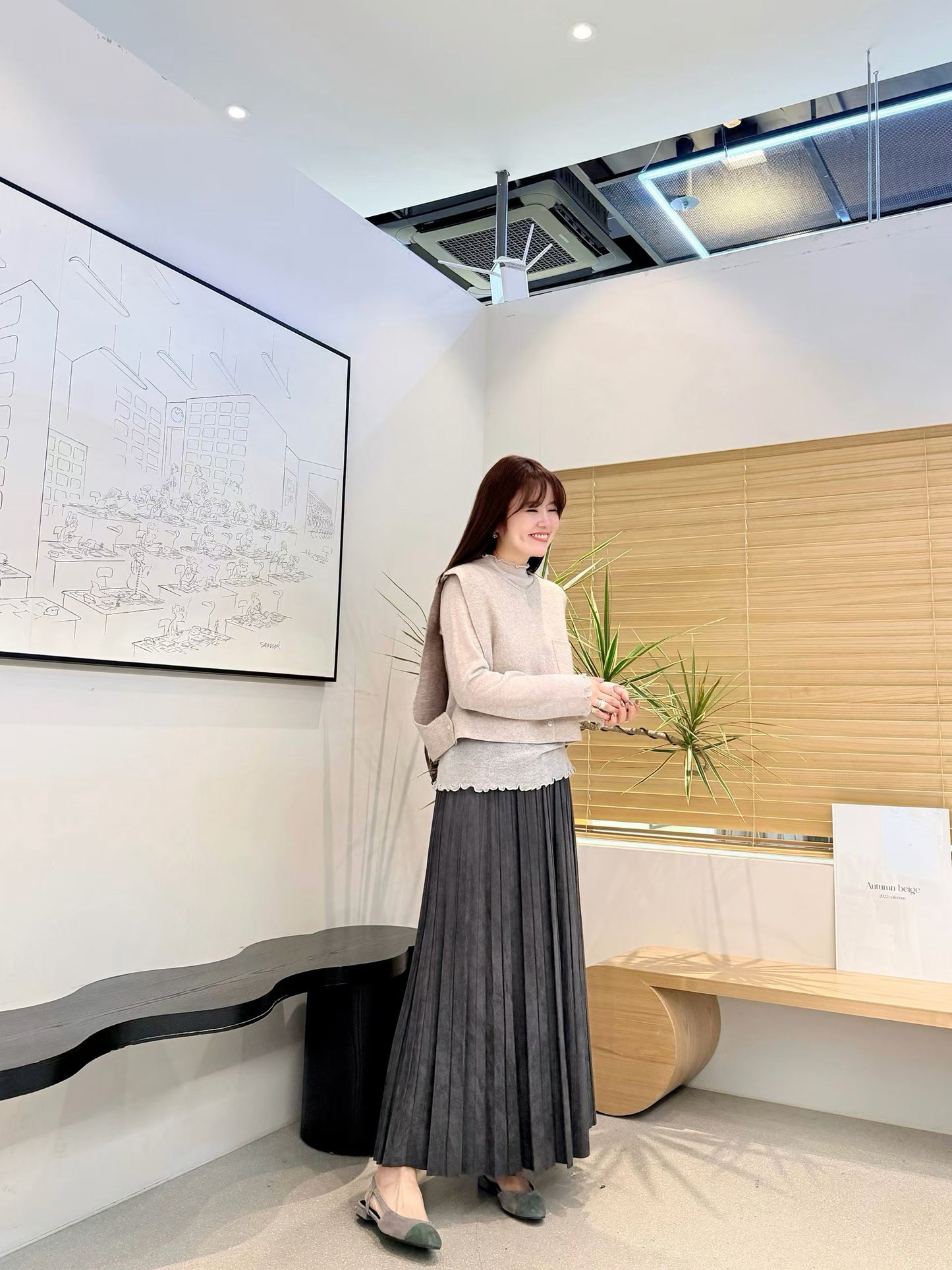 ♡細緻輕暖質感木耳邊打底衣♡ (C251156)