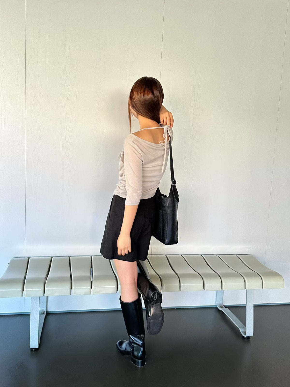 ♡Layer Drape 修身層次感天絲上衣♡ (C260920)