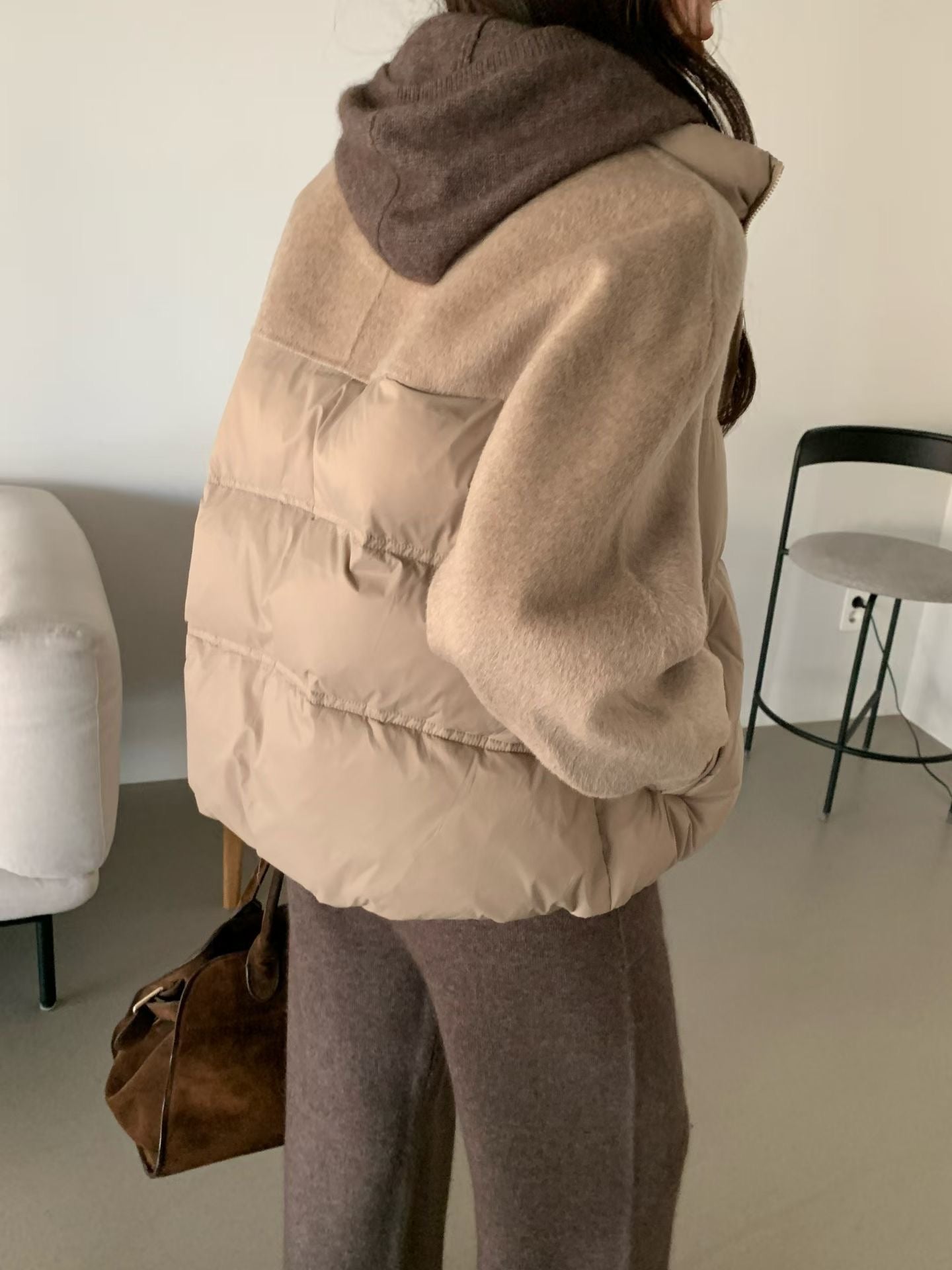 ♡質感異材質立領外套♡ (C251208)