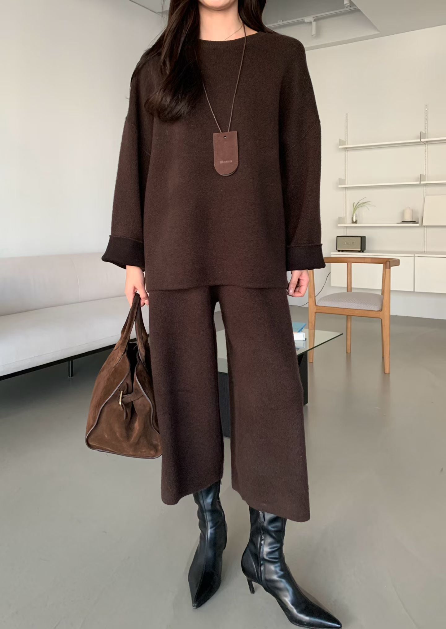 ♡冬日暖柔舒適寬褲♡ (C251212)