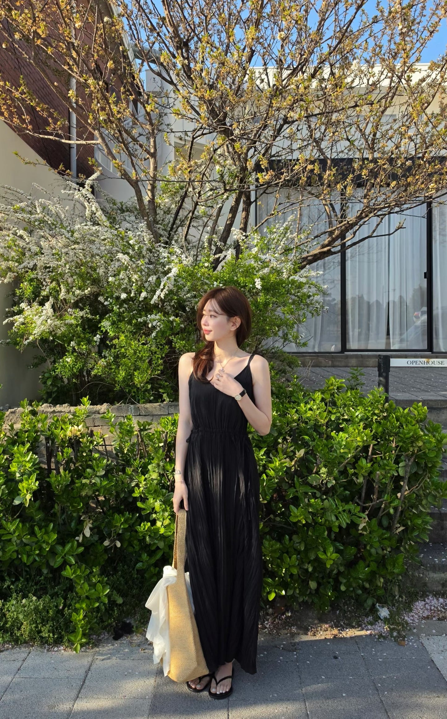 ♡Oni家♡微光澤波紋氣質女神洋裝 (C260506)
