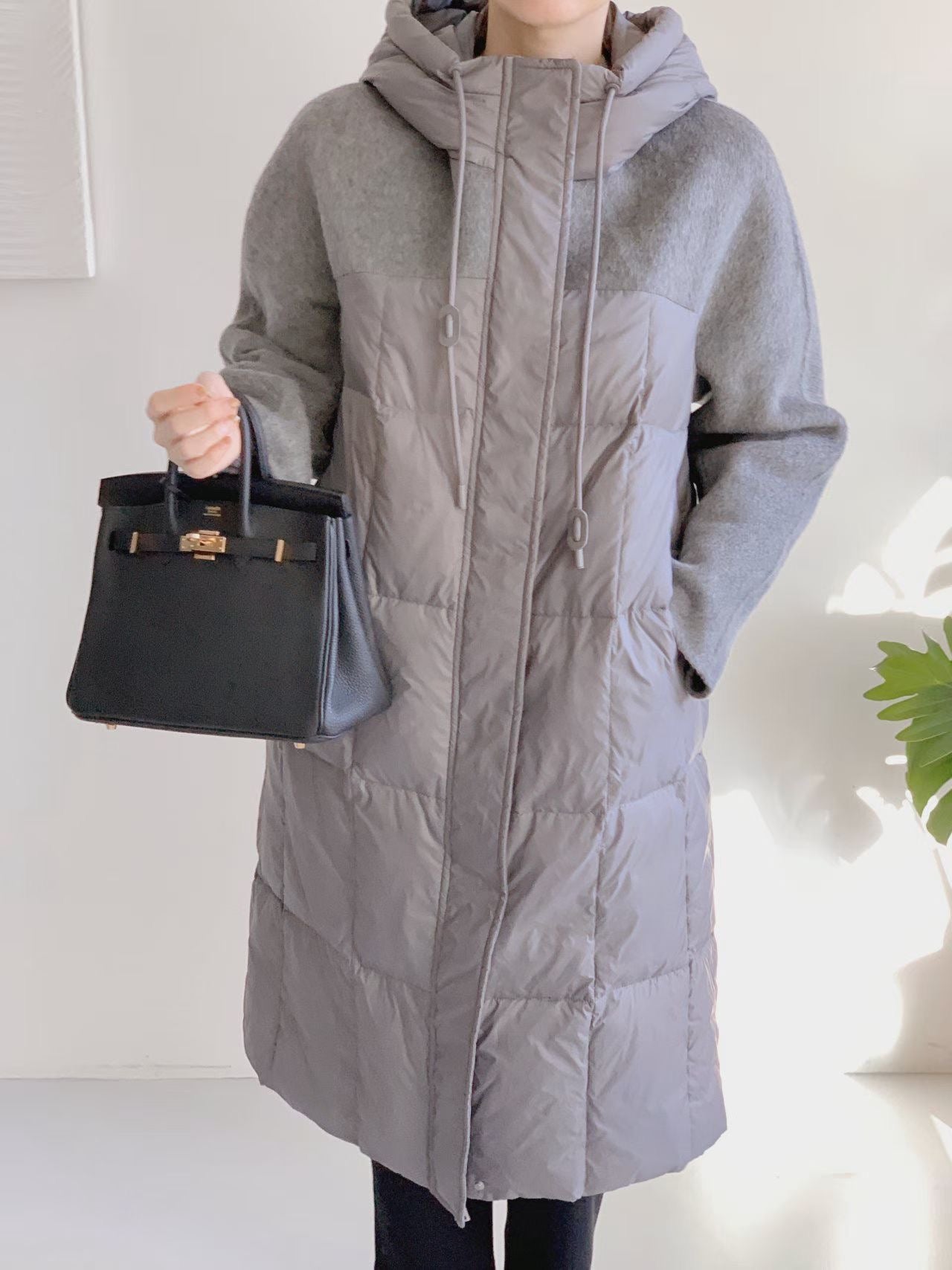 ♡極暖雙材質立體拼接羽絨外套♡ (C251268)