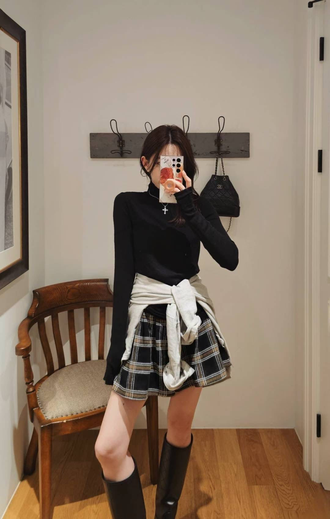 ♡Oni家♡英倫風格紋小褲裙 (C251105)