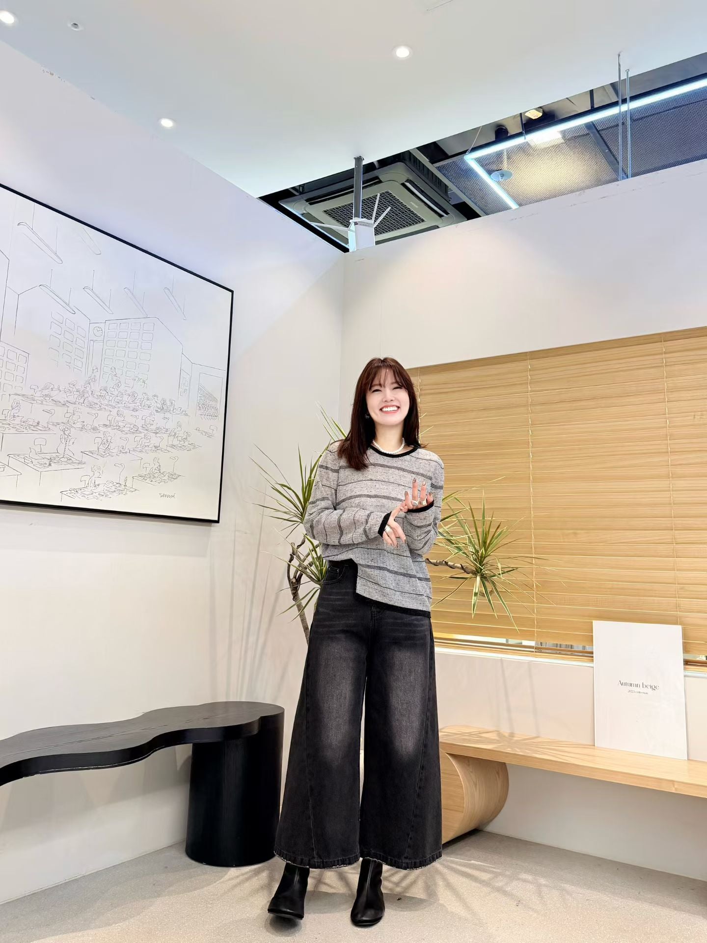 ♡輕盈微透感休閒條紋上衣♡ (C251155)