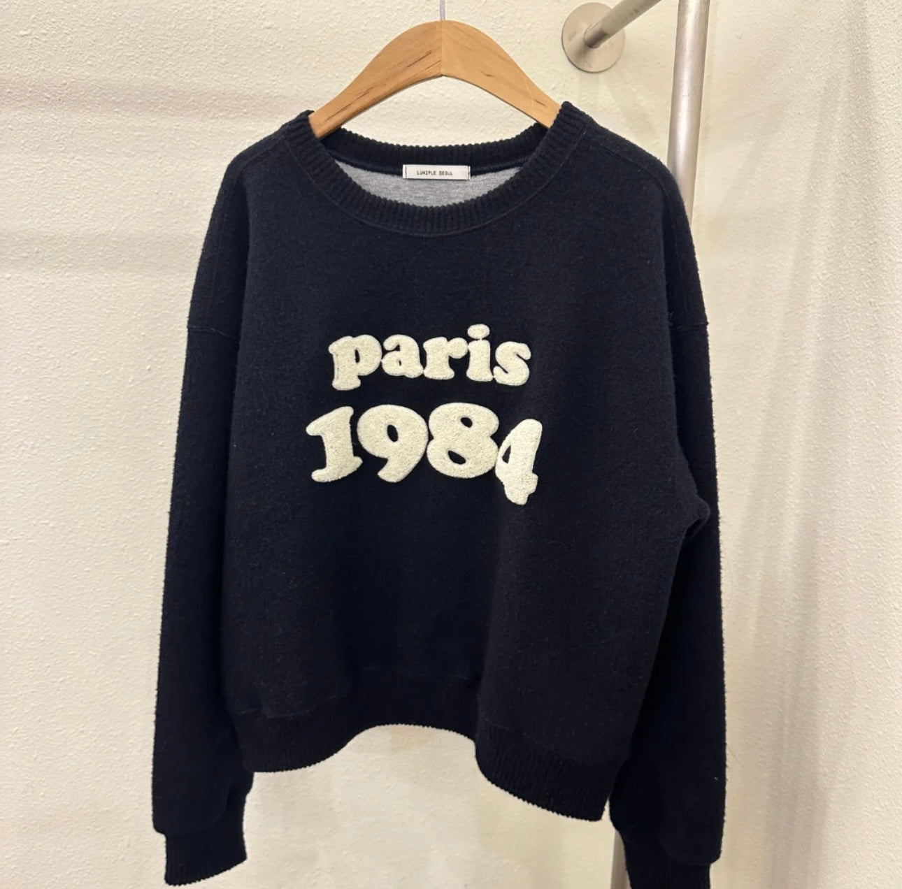 ♡Paris 1984 立體絨字軟毛圈暖暖上衣♡ (C251150)