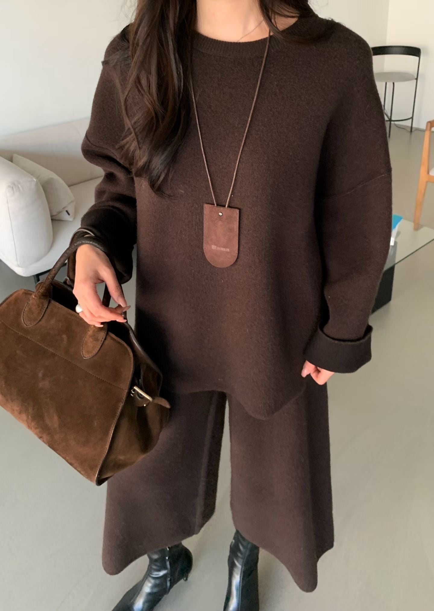 ♡冬日暖柔舒適寬褲♡ (C251212)