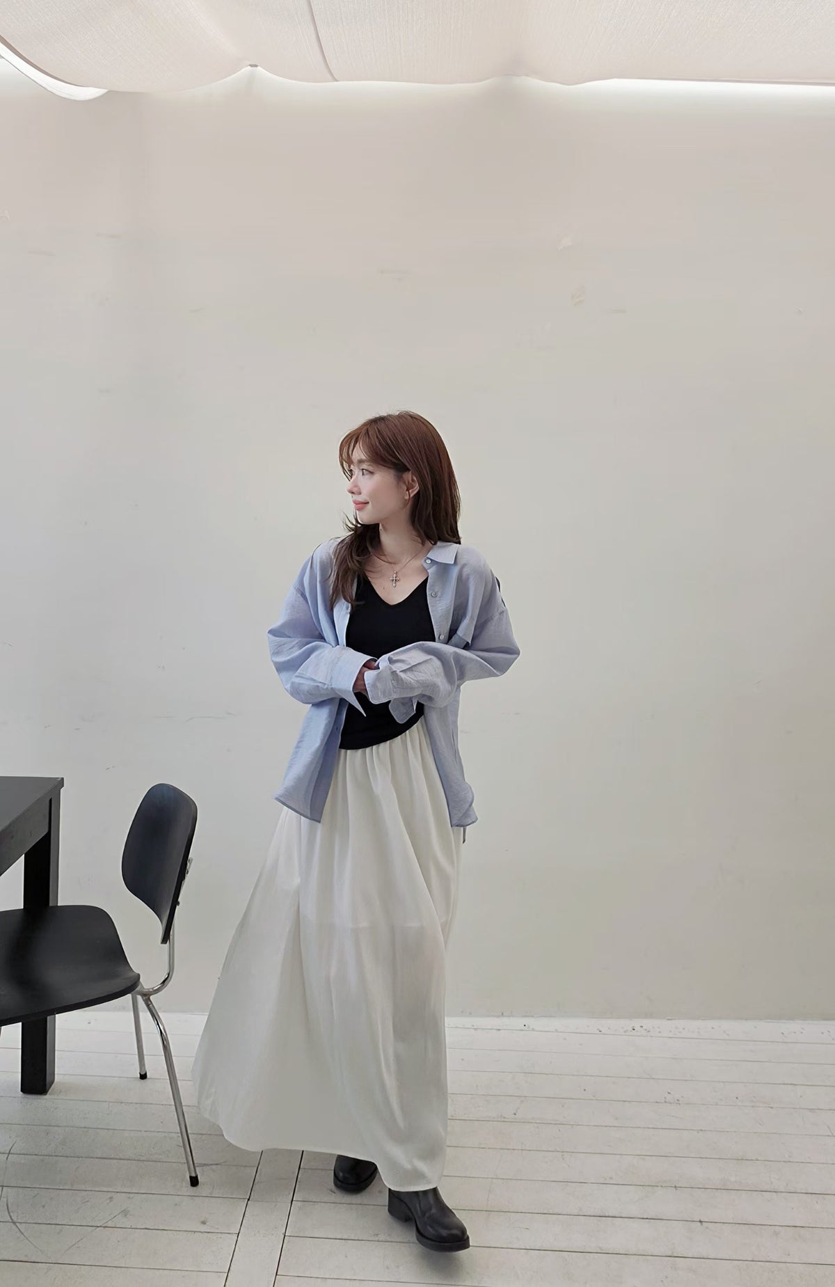 ♡Oni家♡高質感天絲工裝休閒襯衫 (C260902)