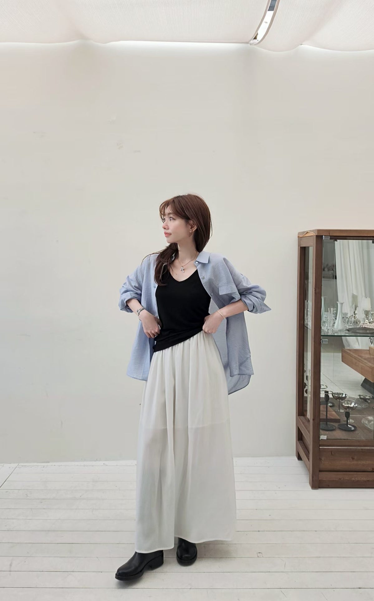 ♡Oni家♡高質感天絲工裝休閒襯衫 (C260902)