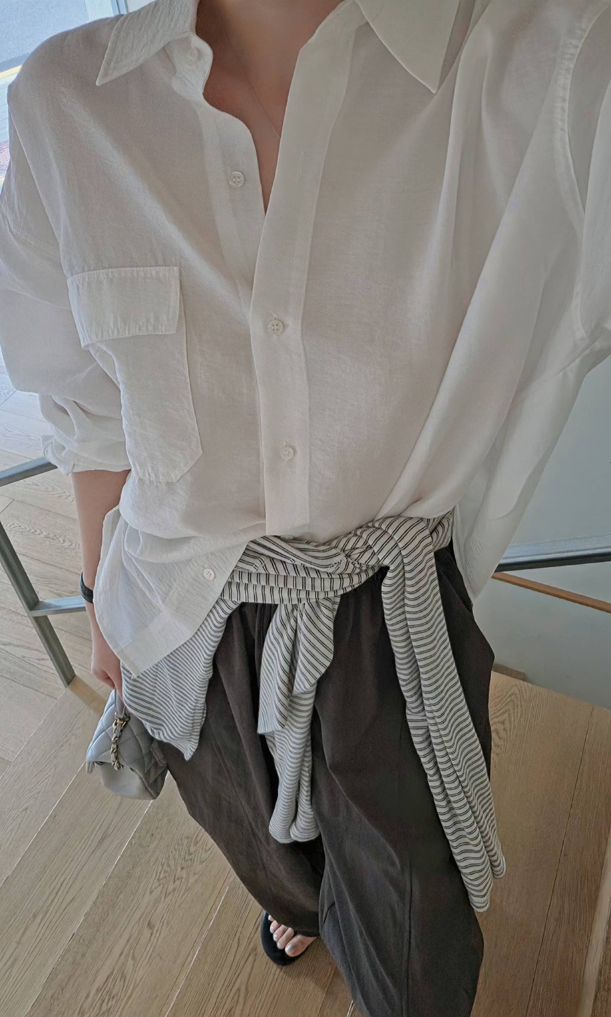 ♡Oni家♡高質感天絲工裝休閒襯衫 (C260902)