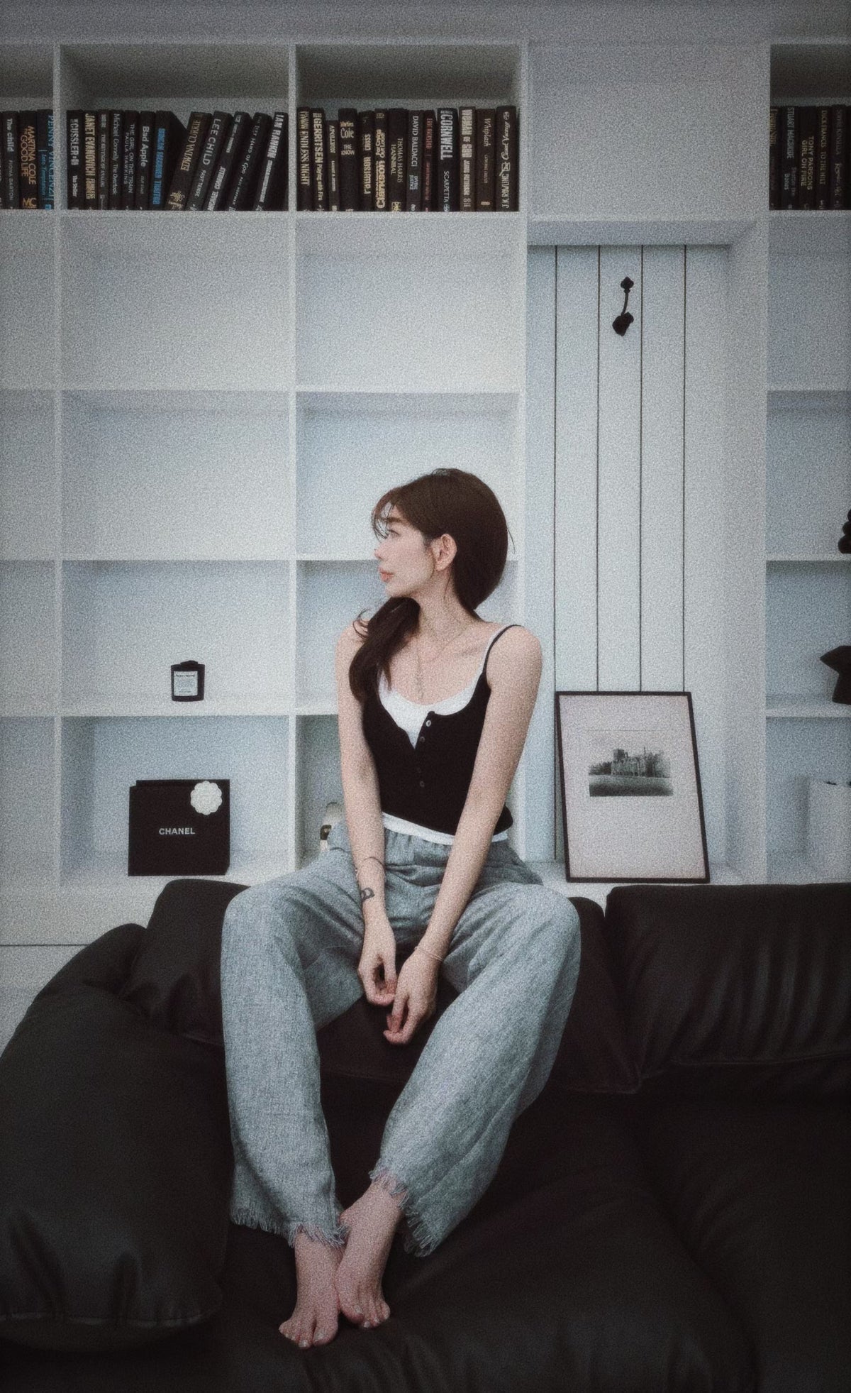 ♡Oni家♡假兩件BRATOP細肩帶上衣 (C260904)