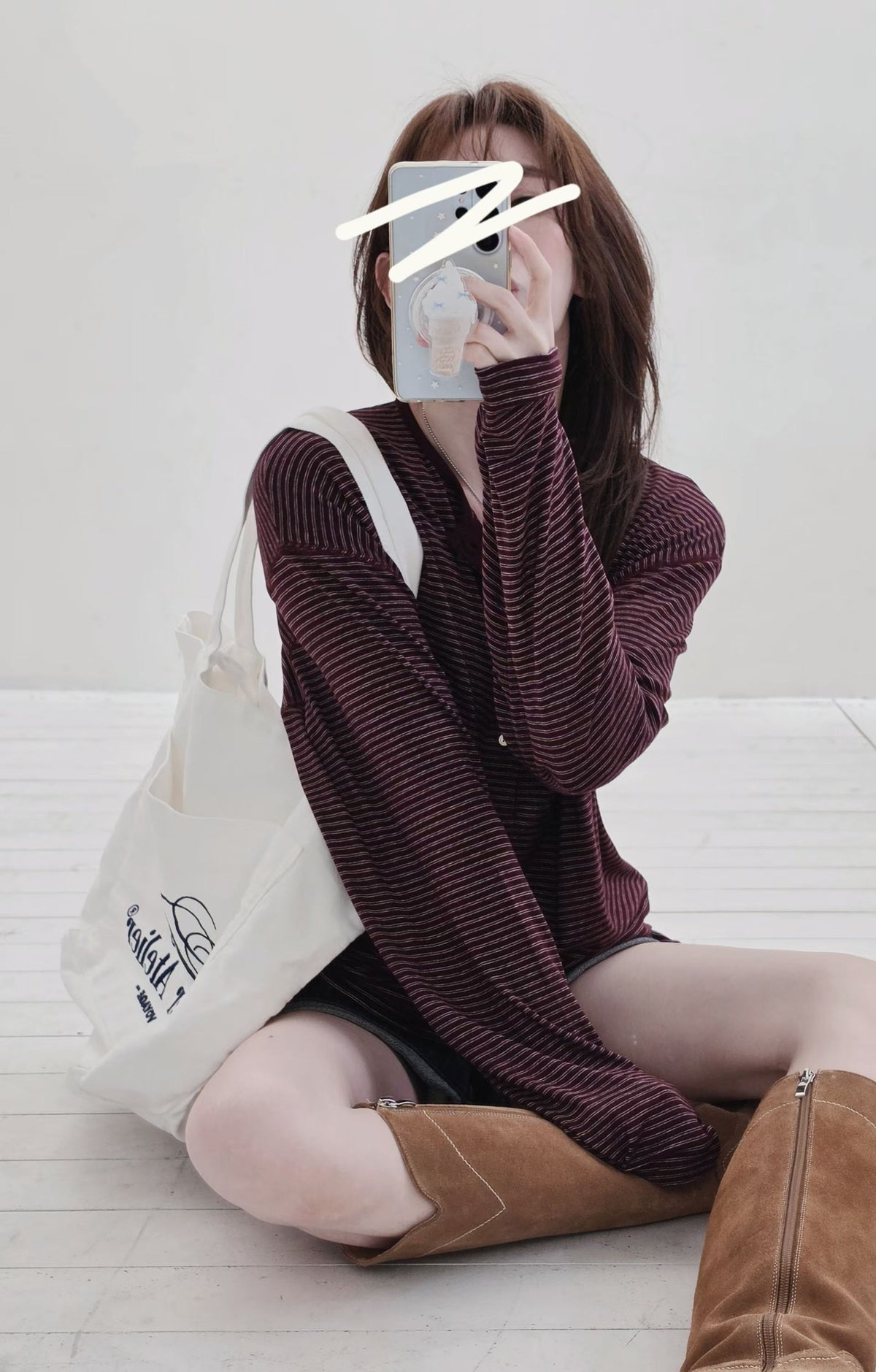 ♡Oni家♡韓妞的休閒條紋T (C260908)