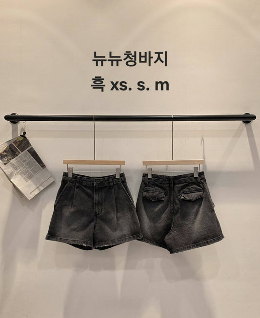 ♡Oni家♡高質感石洗牛仔短褲 (C260909)
