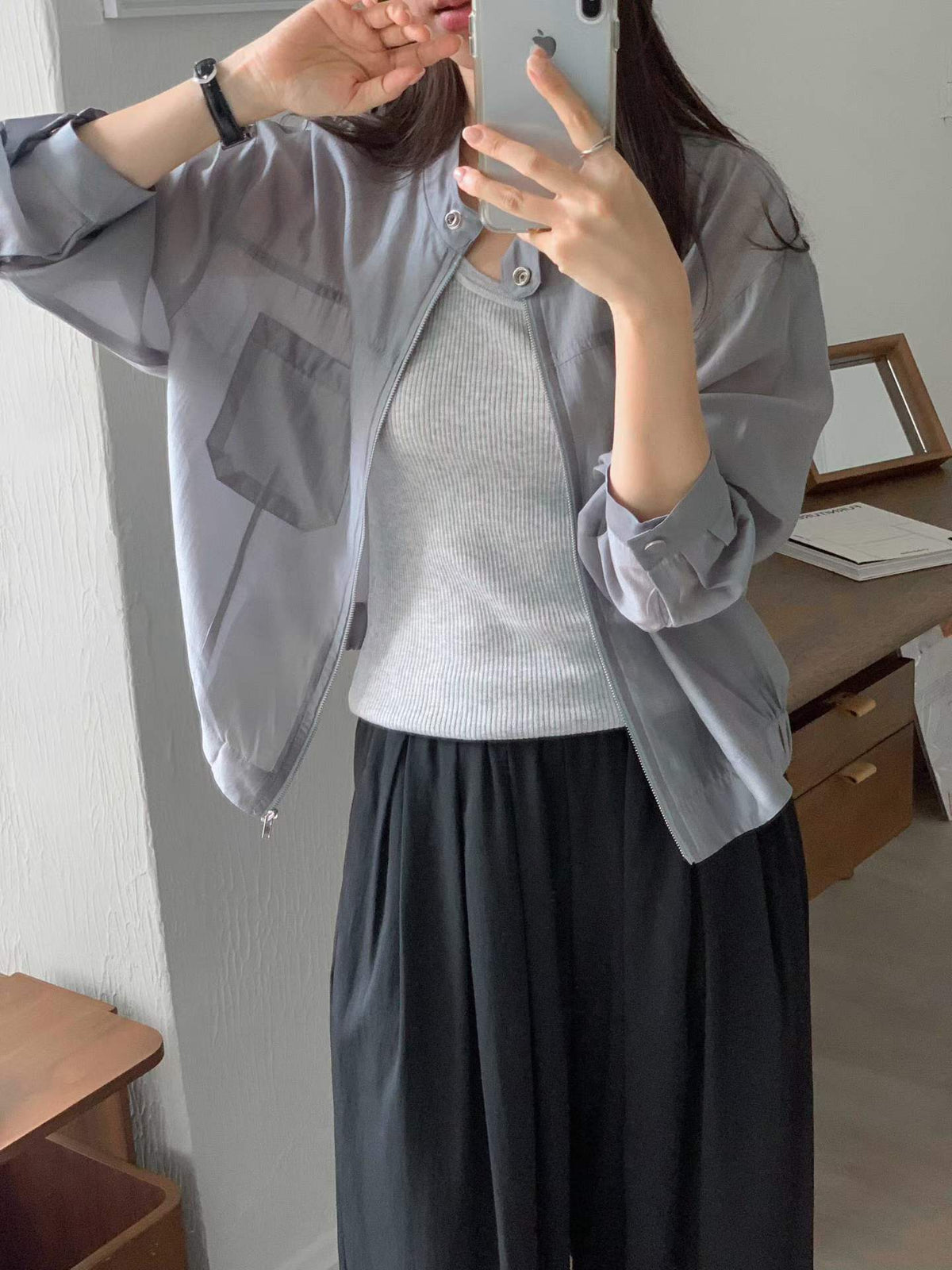♡率性輕薄拉鍊外套♡ (C260912)