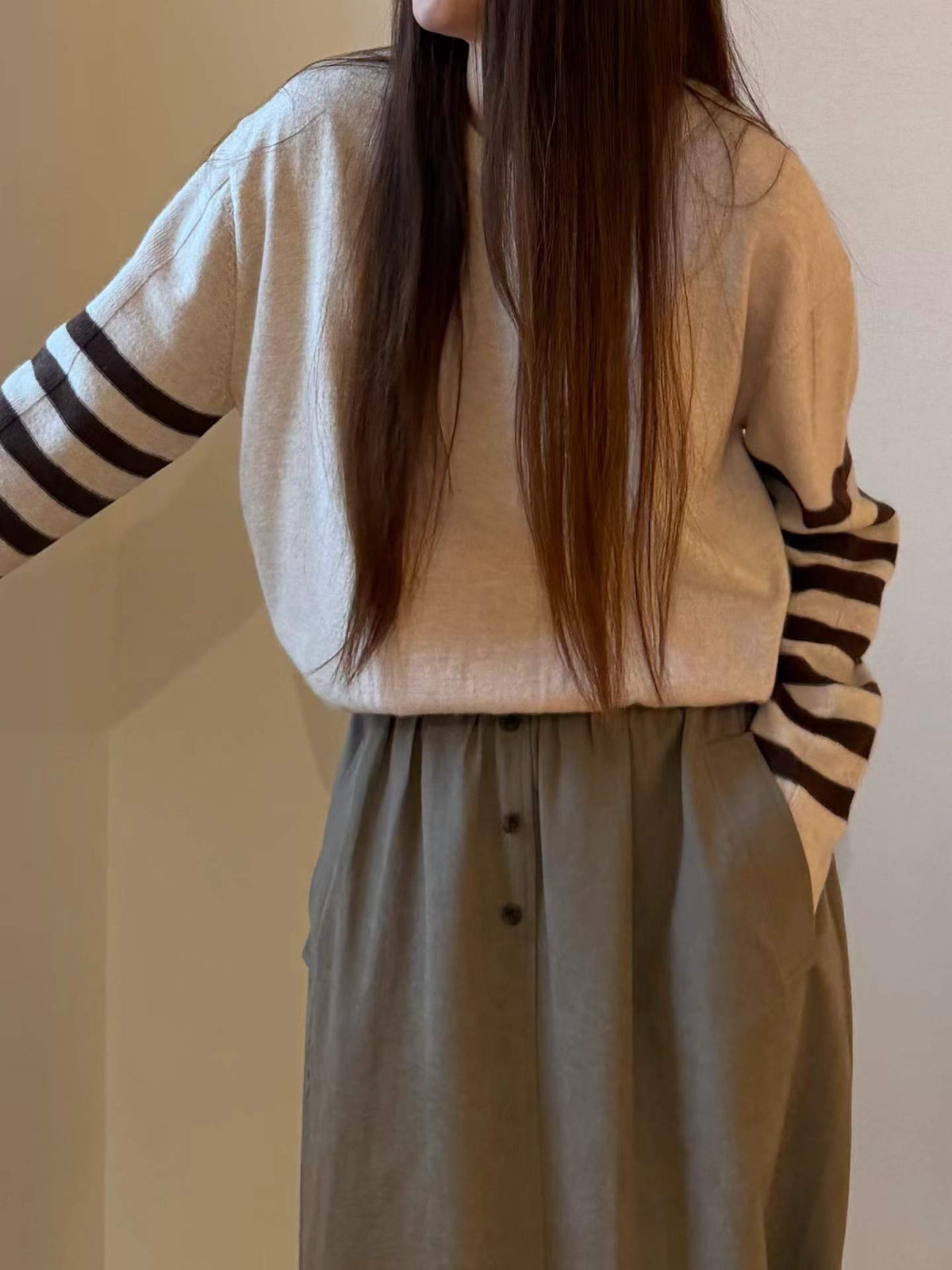 ♡Soft Stripe 柔暖條紋羊毛針織上衣♡ (C260922)
