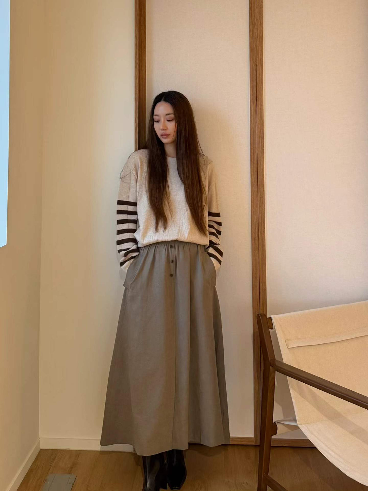 ♡Soft Stripe 柔暖條紋羊毛針織上衣♡ (C260922)