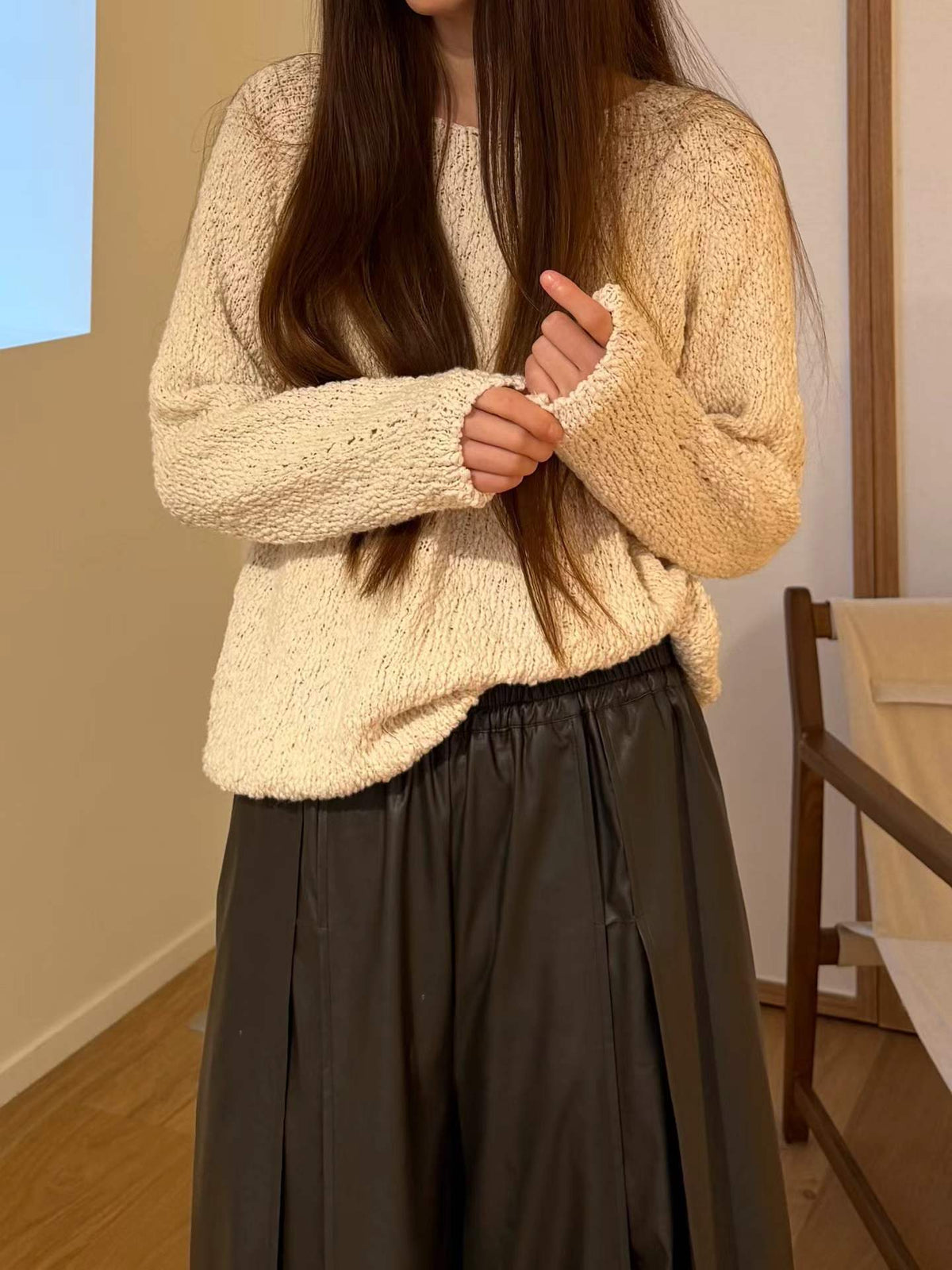 ♡輕盈圈圈紋理針織上衣♡ (C260923)