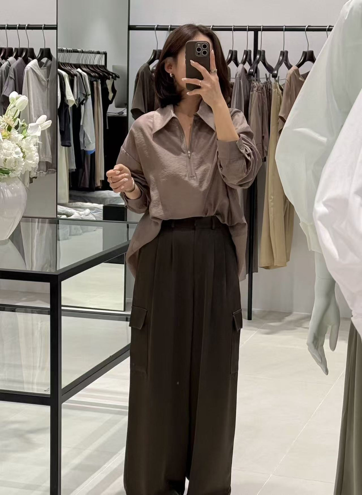 ♡都會工裝垂墜寬褲♡ (C260933)