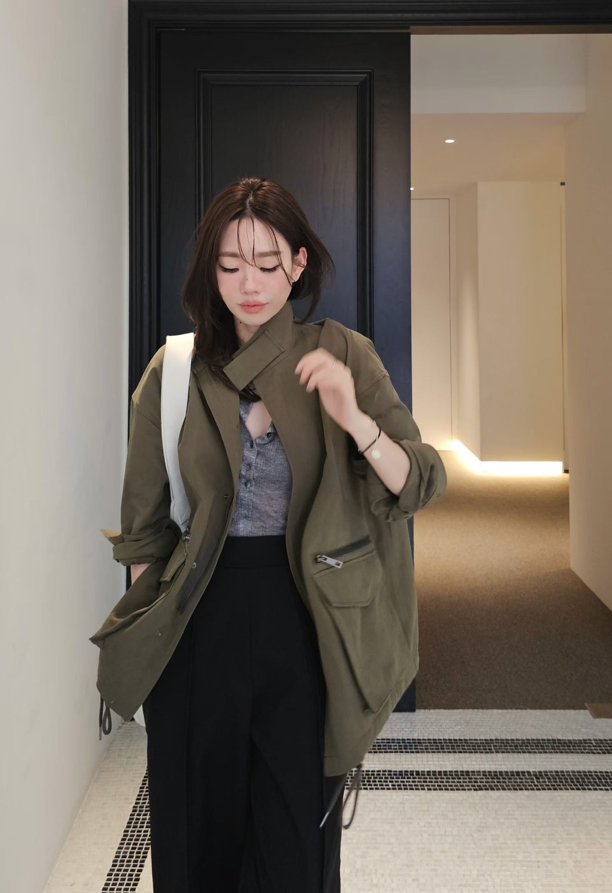 ♡Oni家♡簡單俐落的工裝夾克外 (C261001)