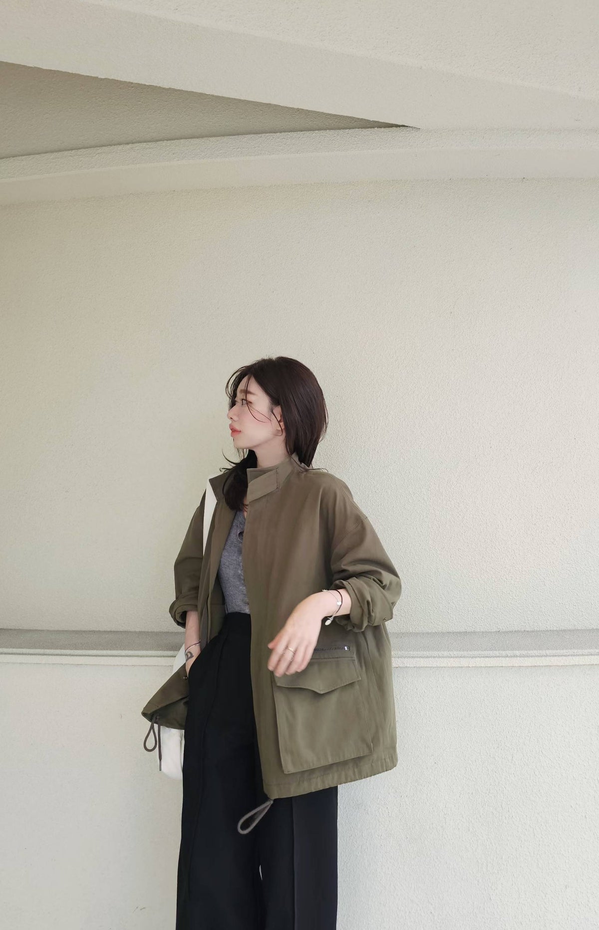♡Oni家♡簡單俐落的工裝夾克外 (C261001)