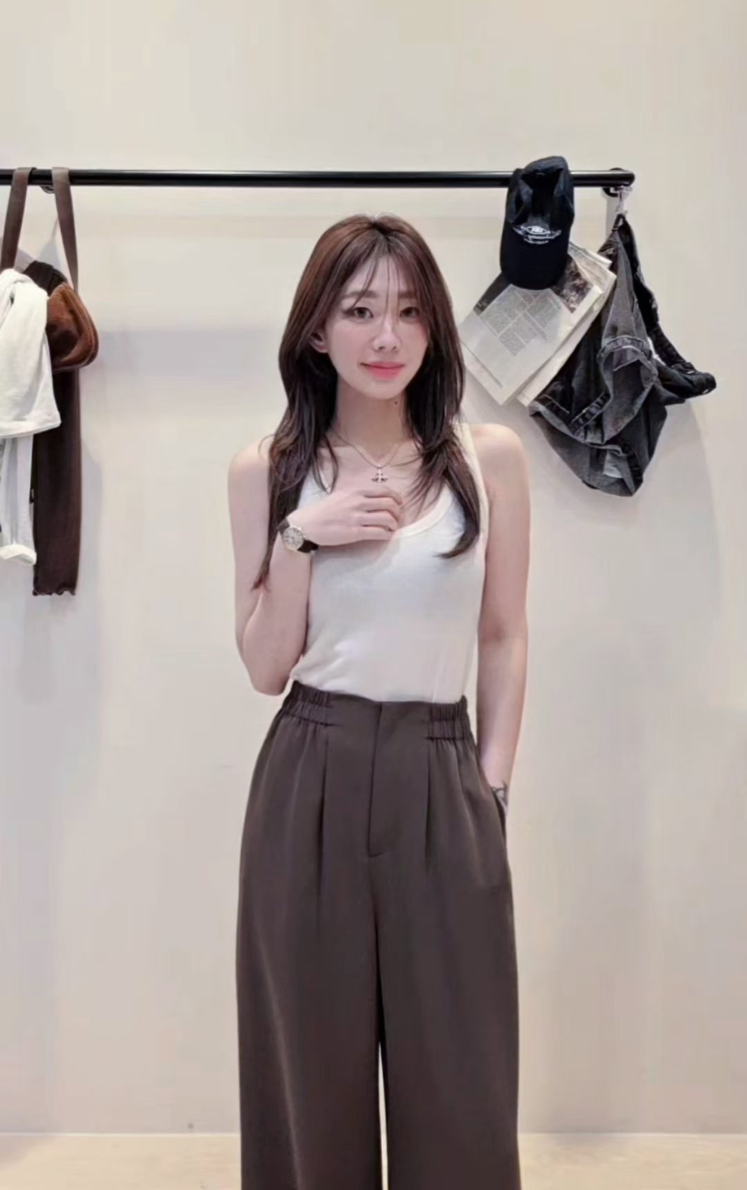 ♡Oni家♡基礎坑條天絲羊毛U領背心 (C261002)