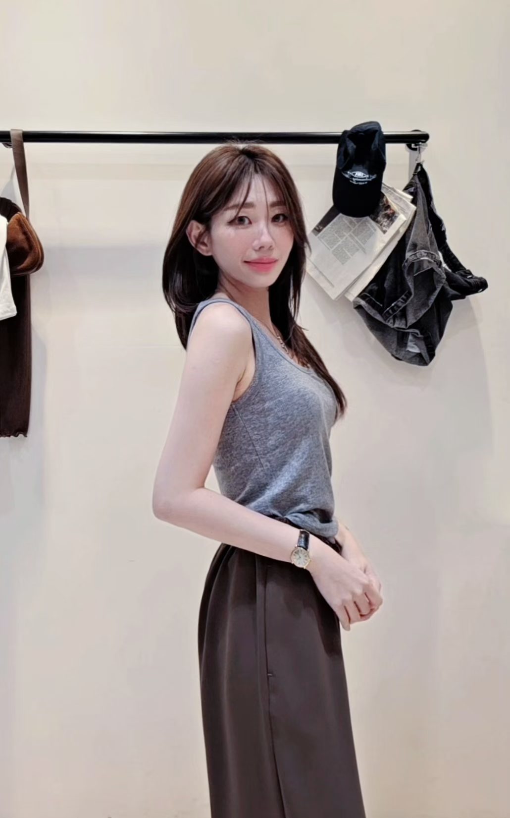 ♡Oni家♡基礎坑條天絲羊毛U領背心 (C261002)