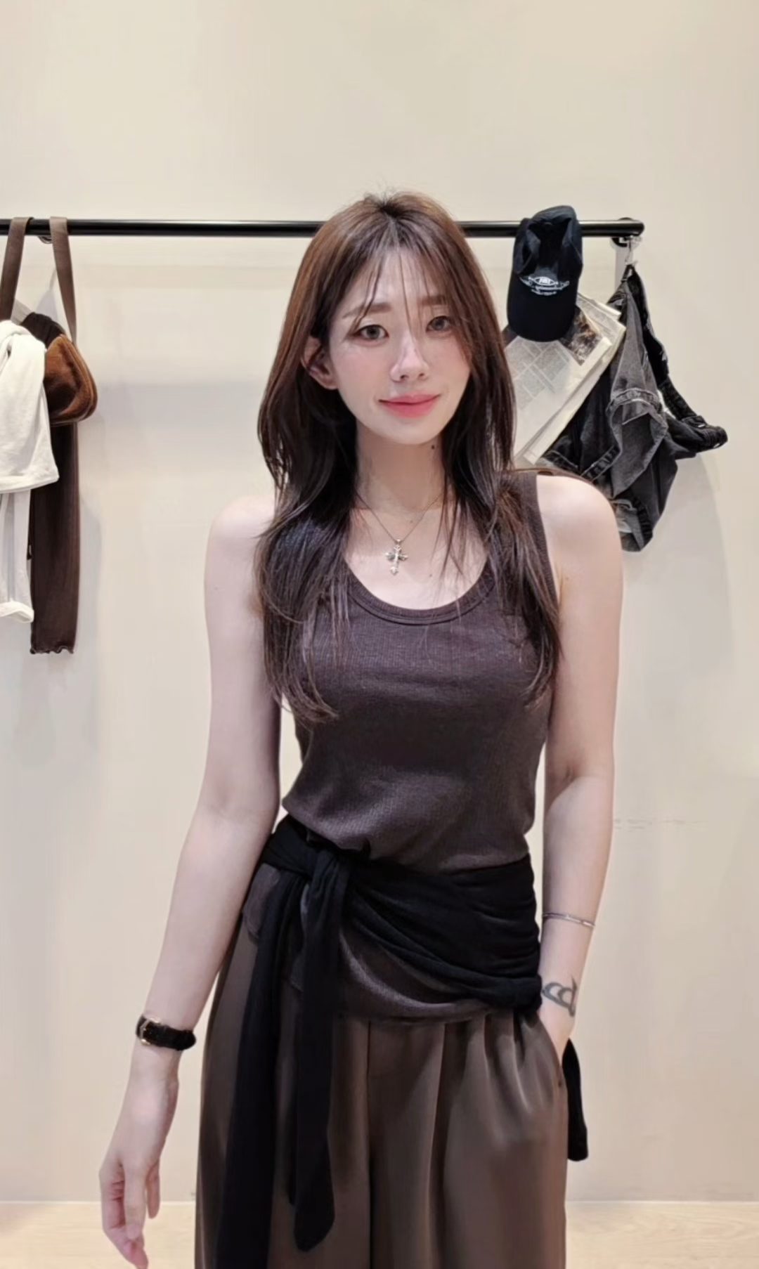 ♡Oni家♡基礎坑條天絲羊毛U領背心 (C261002)