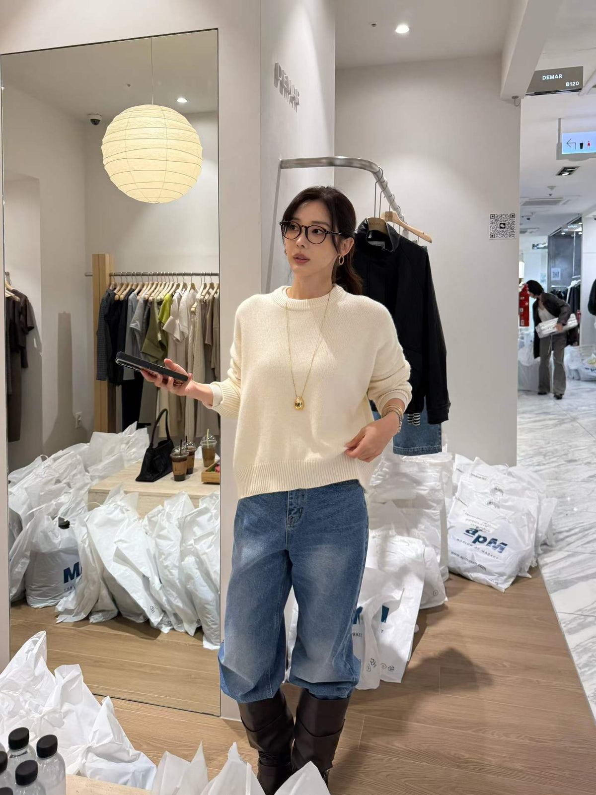 ♡法式鬆弛感・慵懶弧形下擺針織衫♡ (C261019)