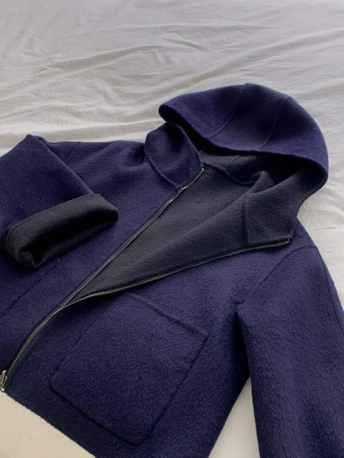 ♡質感保暖『雙面』手工短大衣♡ (C261027)