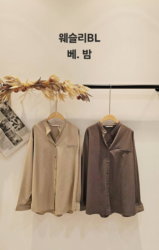 ♡Oni家♡韓里韓氣的格子襯衫 (C251206)