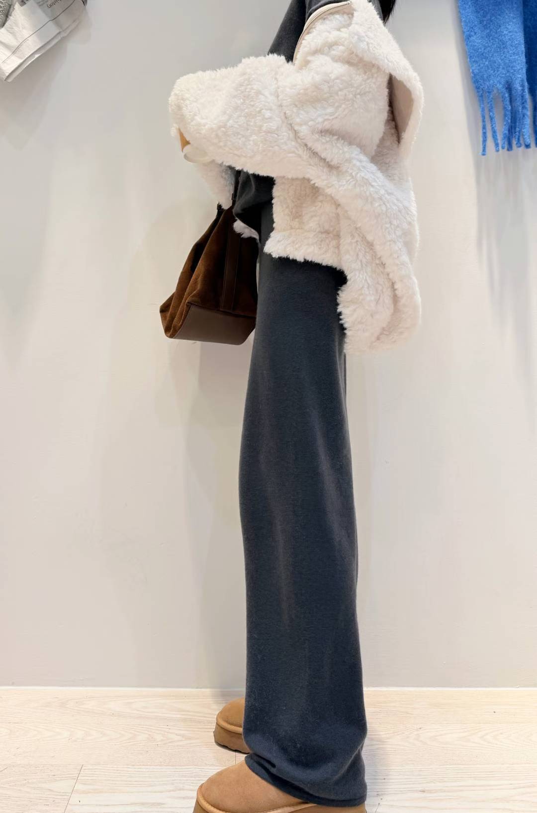 ♡Oni家♡100%羊絨喀什米爾修身長褲 (C251286)