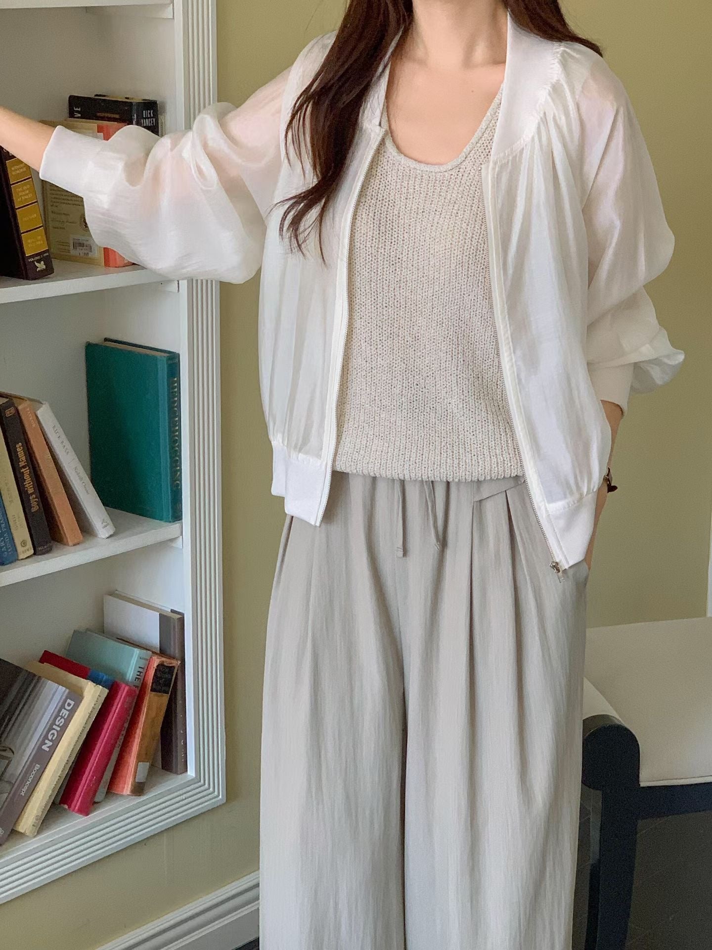 ♡溫柔高級感天絲飛行外套♡ (C260325)