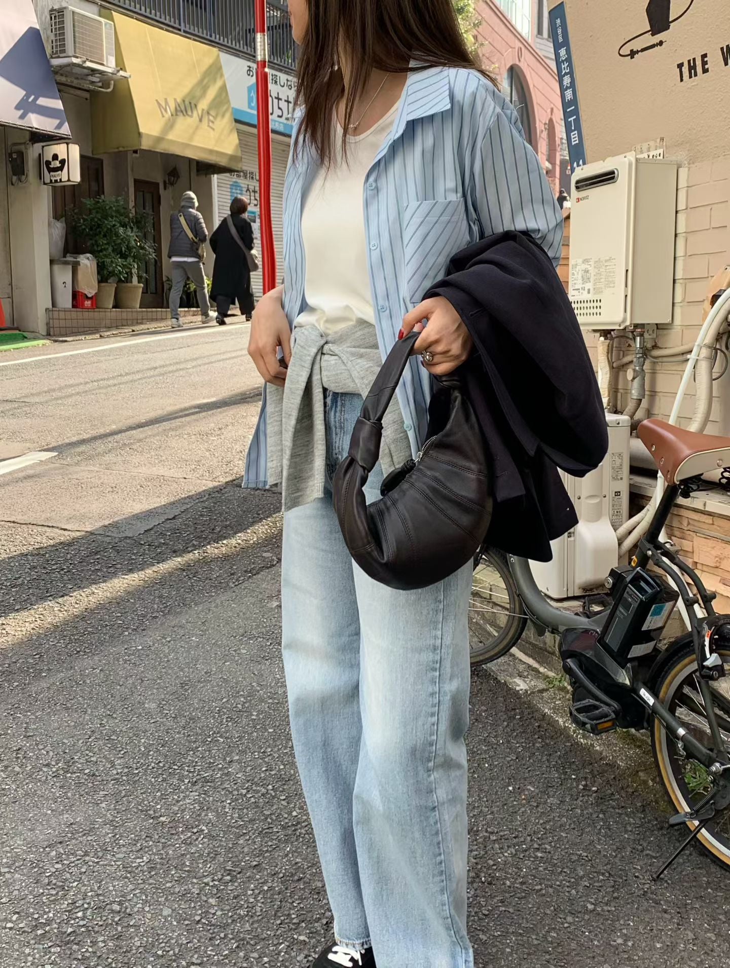 ♡清新撞向條紋休閒襯衫♡ (C260343)