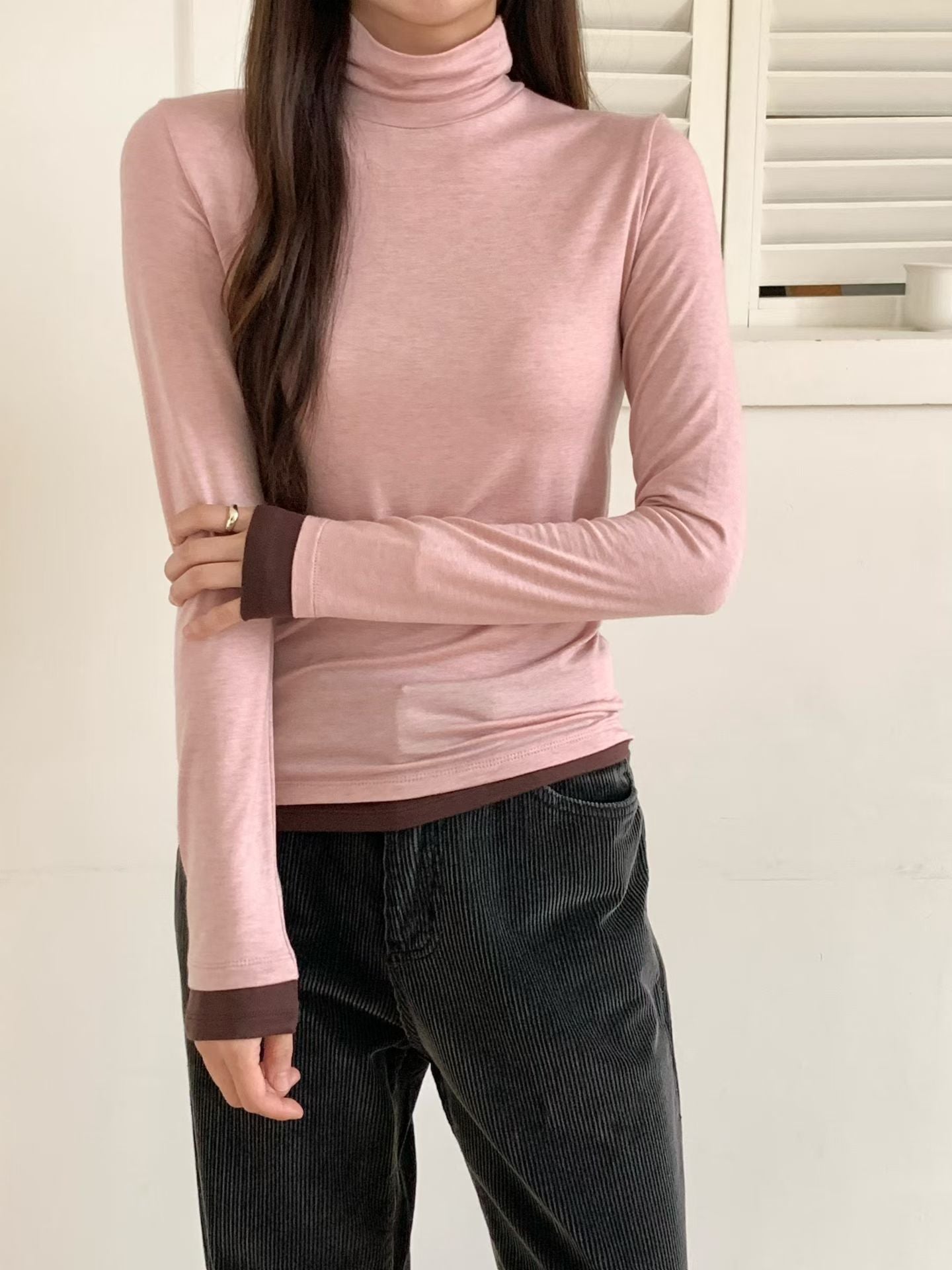 ♡冬季必備舒適層次高領上衣♡ (C251019)