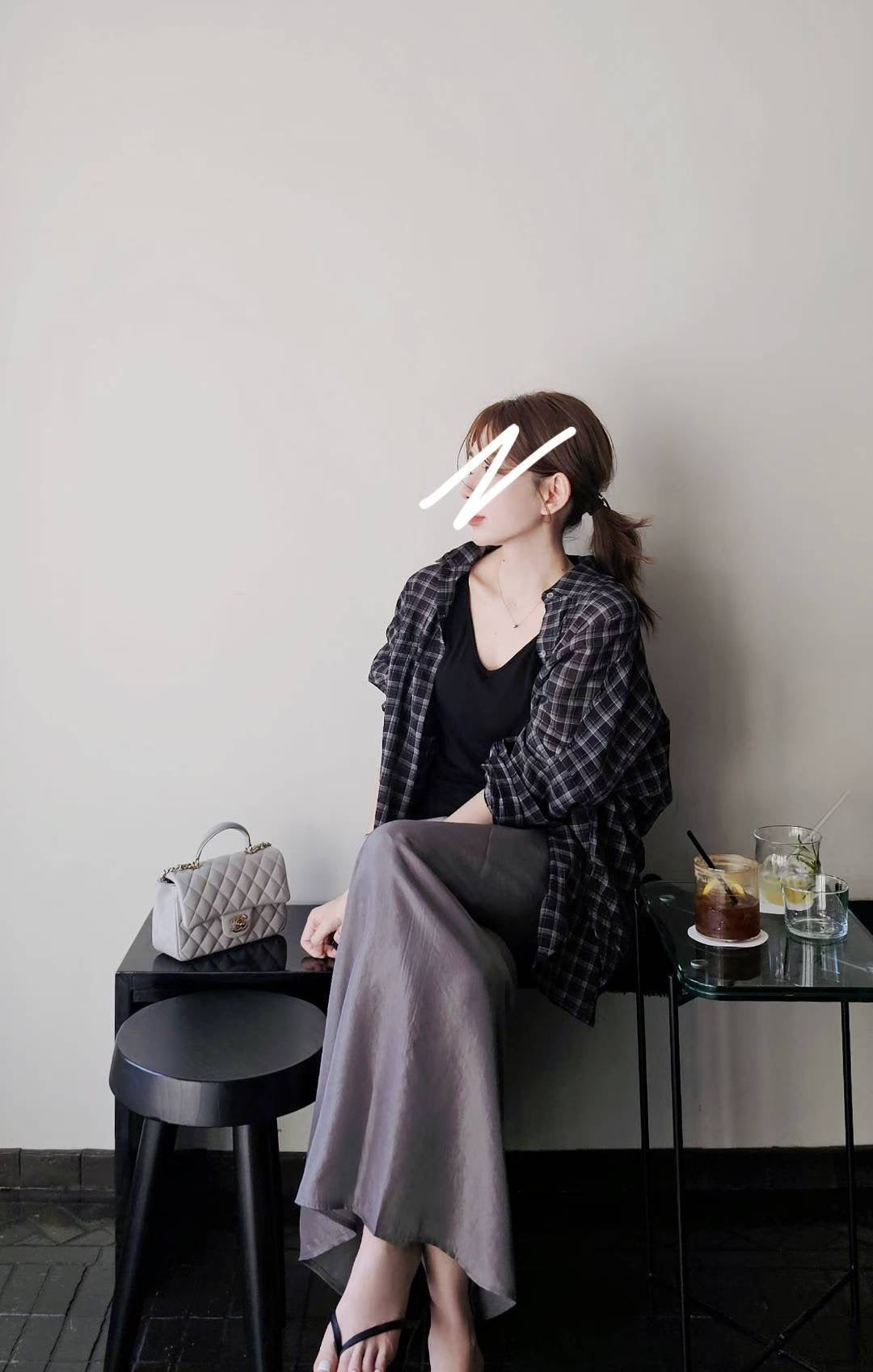 ♡Oni家♡經典百搭格紋休閒襯衫 (C250822)
