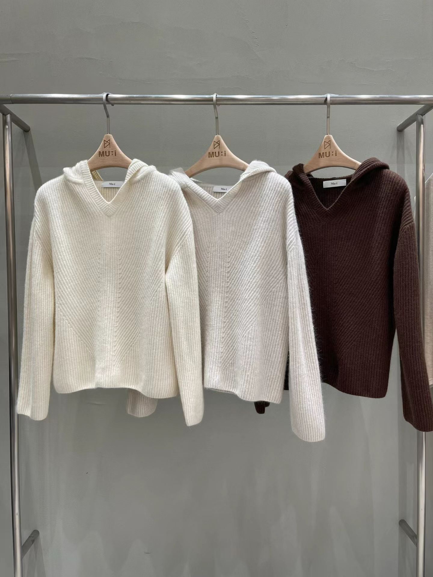 ♡氣質Oni家♡雲織柔暖立體紋連帽針織衫 (C251227)