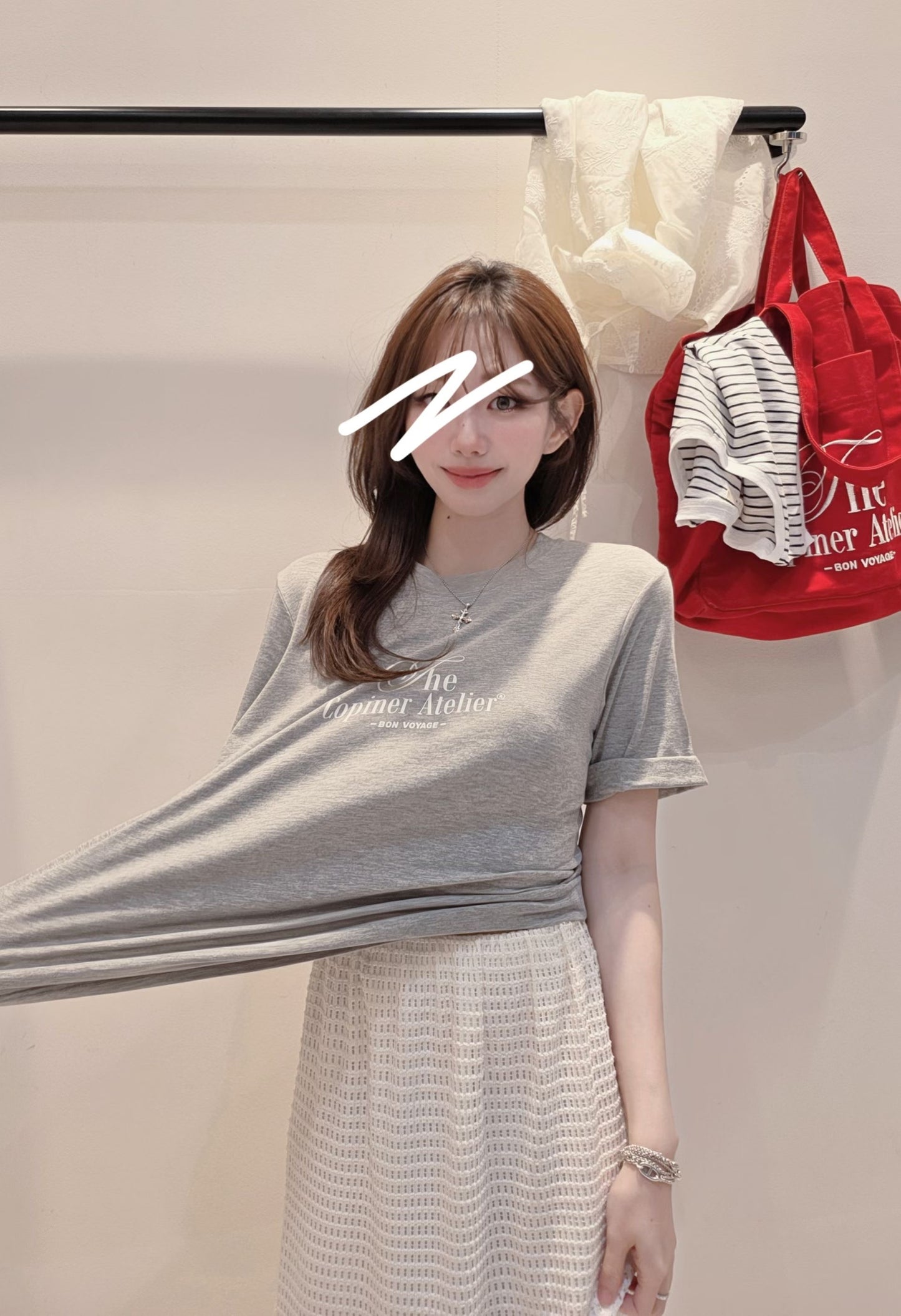 ♡Oni家♡品牌印花莫代爾T (C260703)