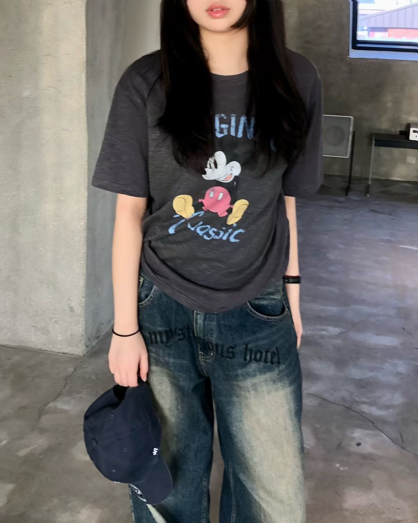 ♡Disney授權復古刷色經典米奇T ♡ (C260526)