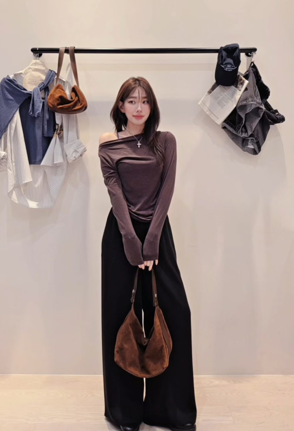 ♡Oni家♡船領天絲羊毛打底T (C260972)