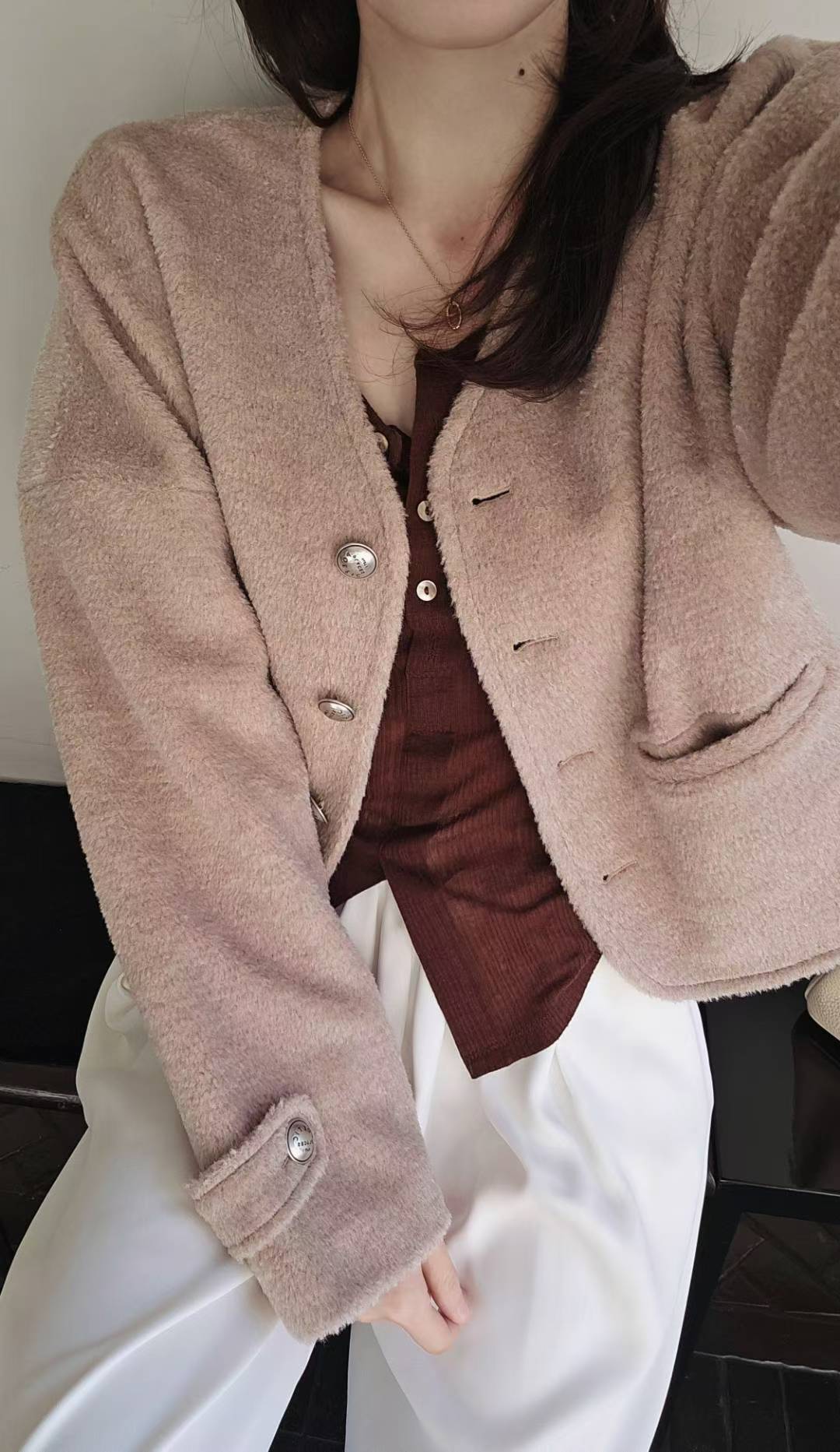 ♡Oni家♡經典混羊毛短外套 (C251207)