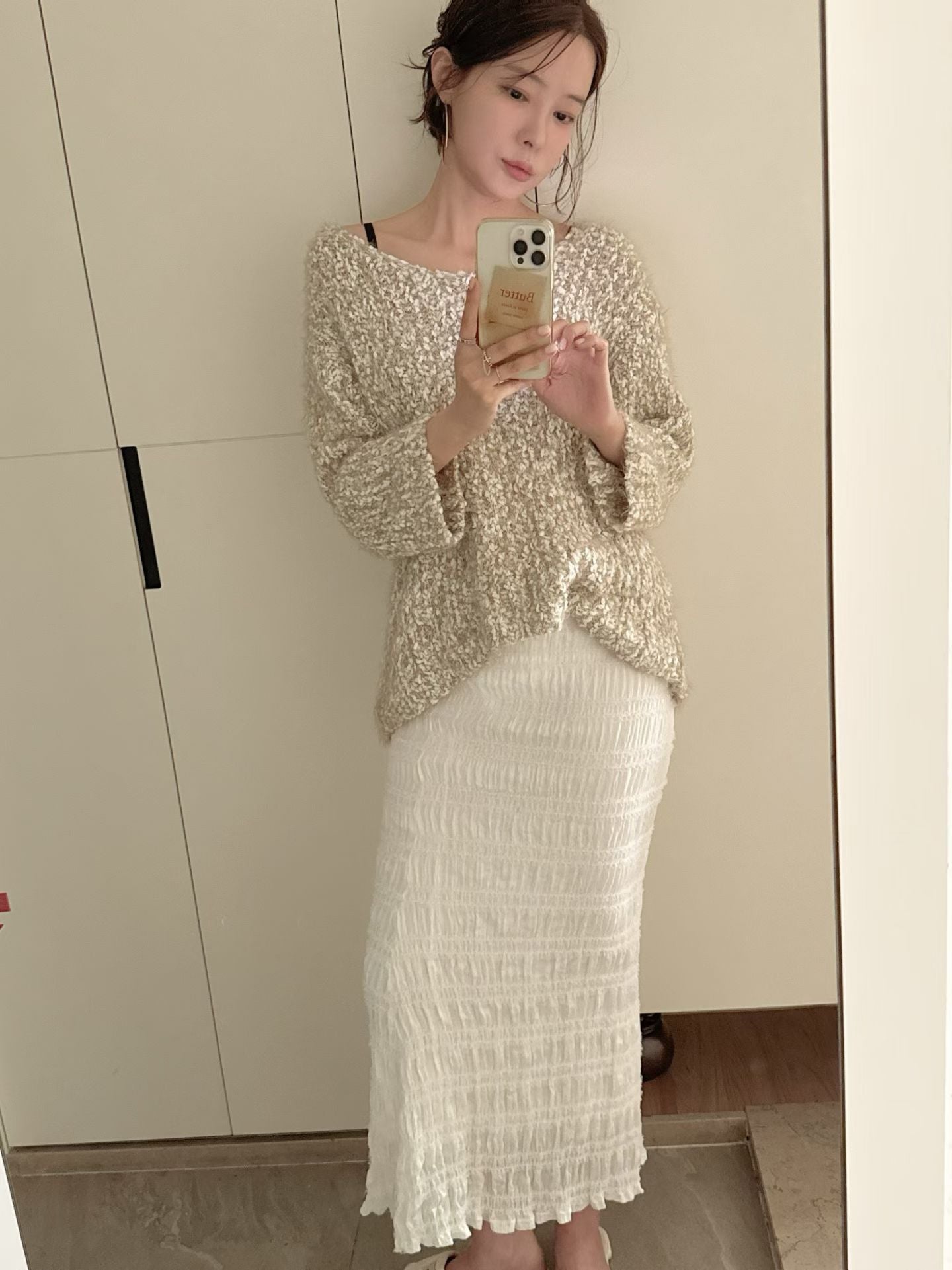 ♡軟糯粒絨慵懶Oversize毛衣♡ (C251148)