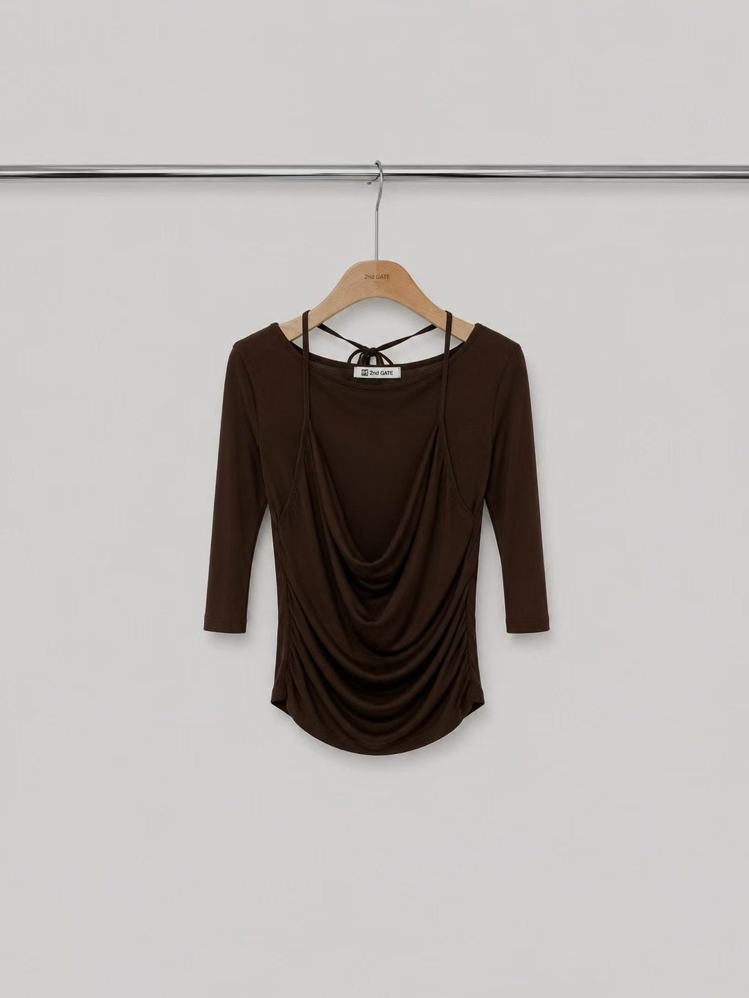 ♡Layer Drape 修身層次感天絲上衣♡ (C260920)