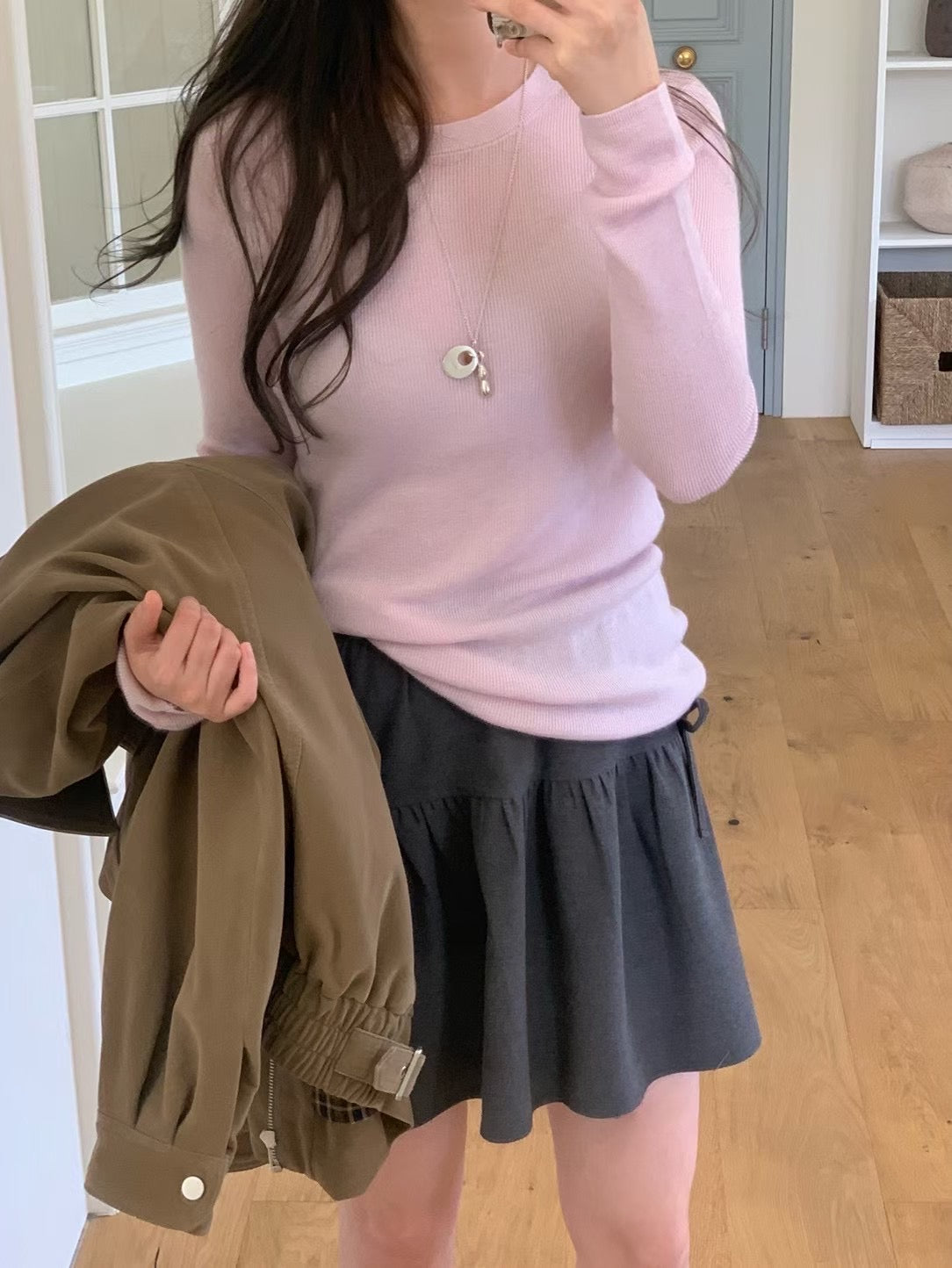 ♡ 柔霧百搭修身細針織上衣♡ (C250942)