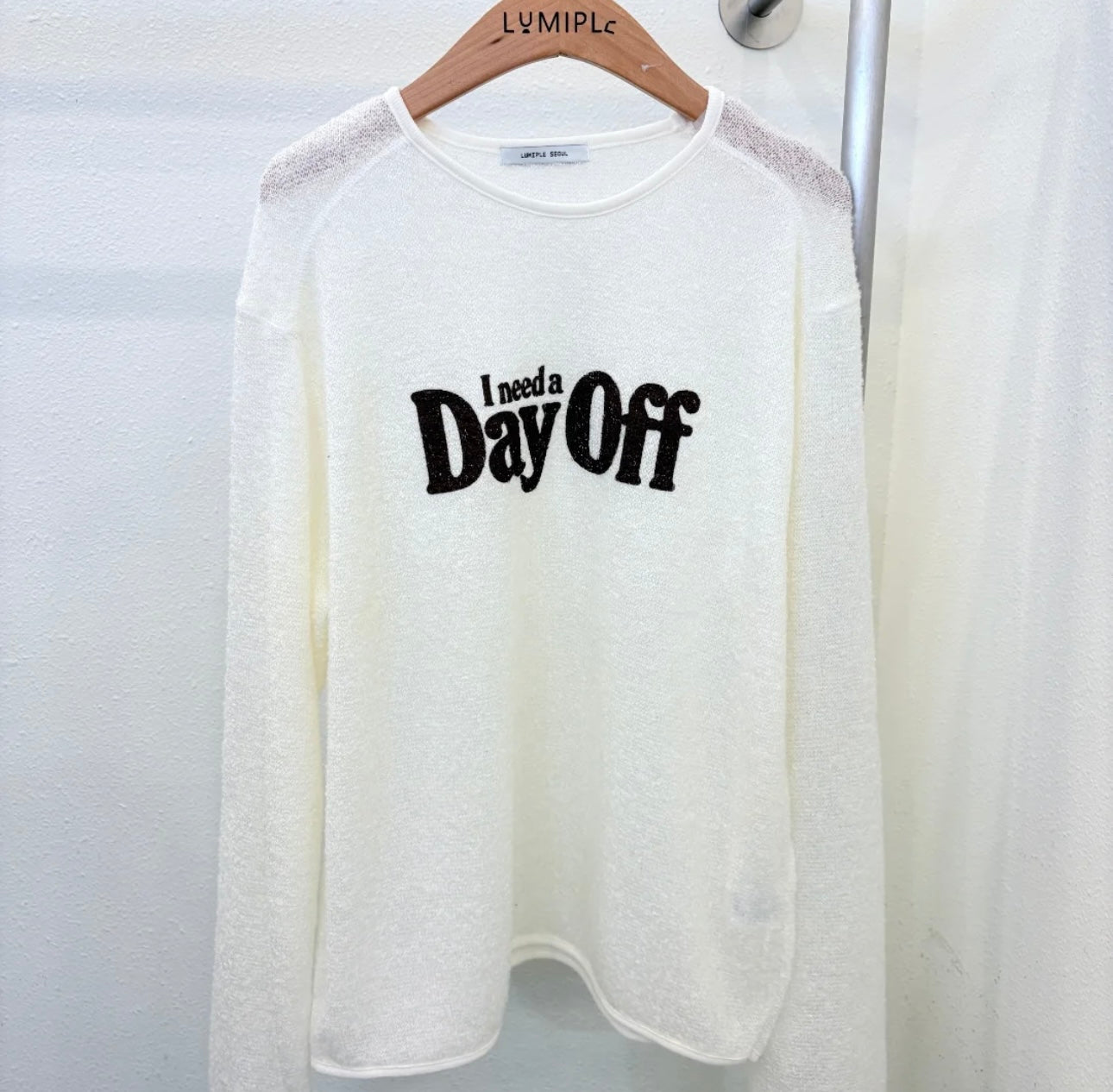 ♡軟綿休閒I need a Day Off針織T♡ (C251149)