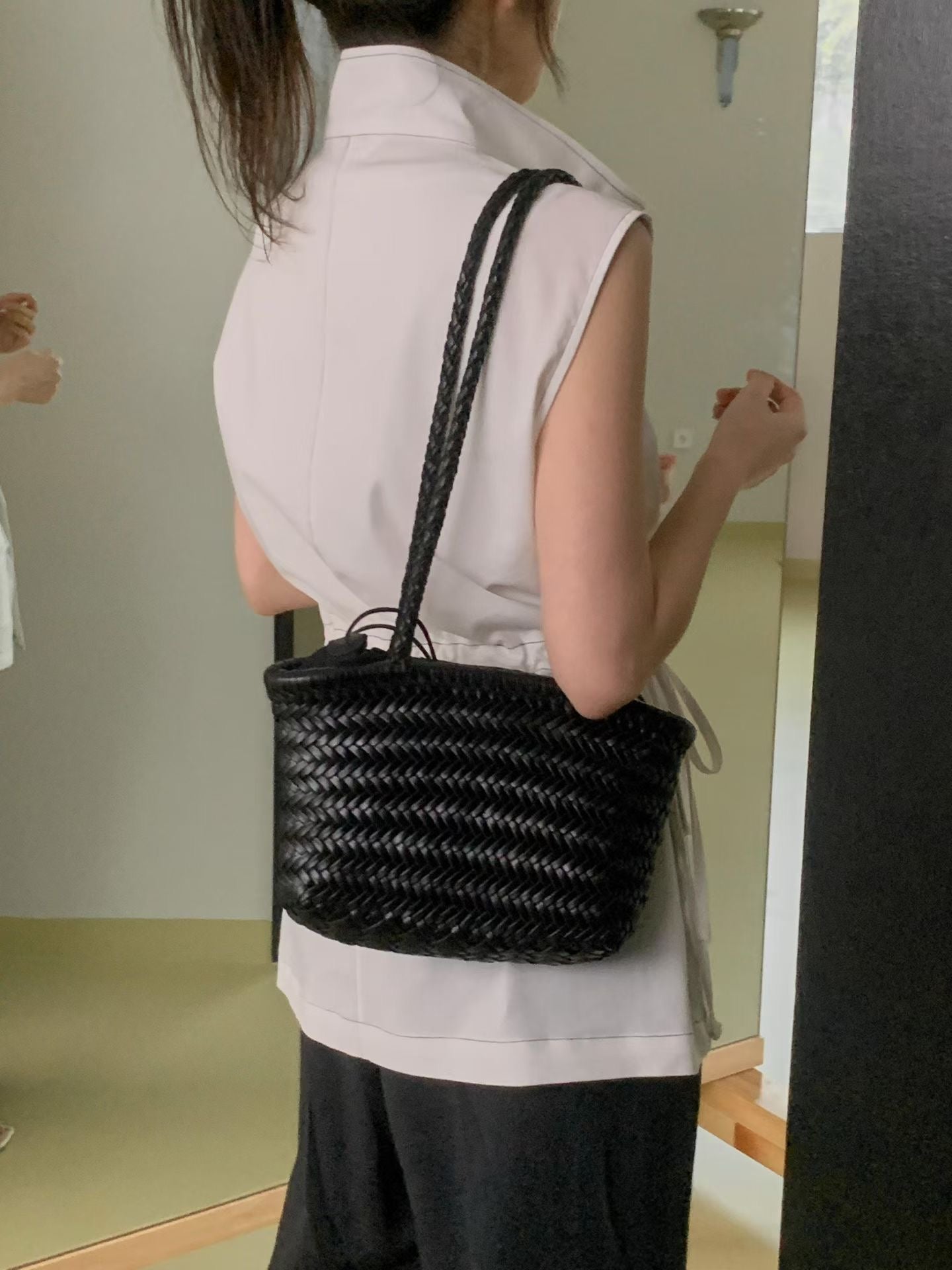 ♡高級質感收腰長版背心外套♡ (C260536)