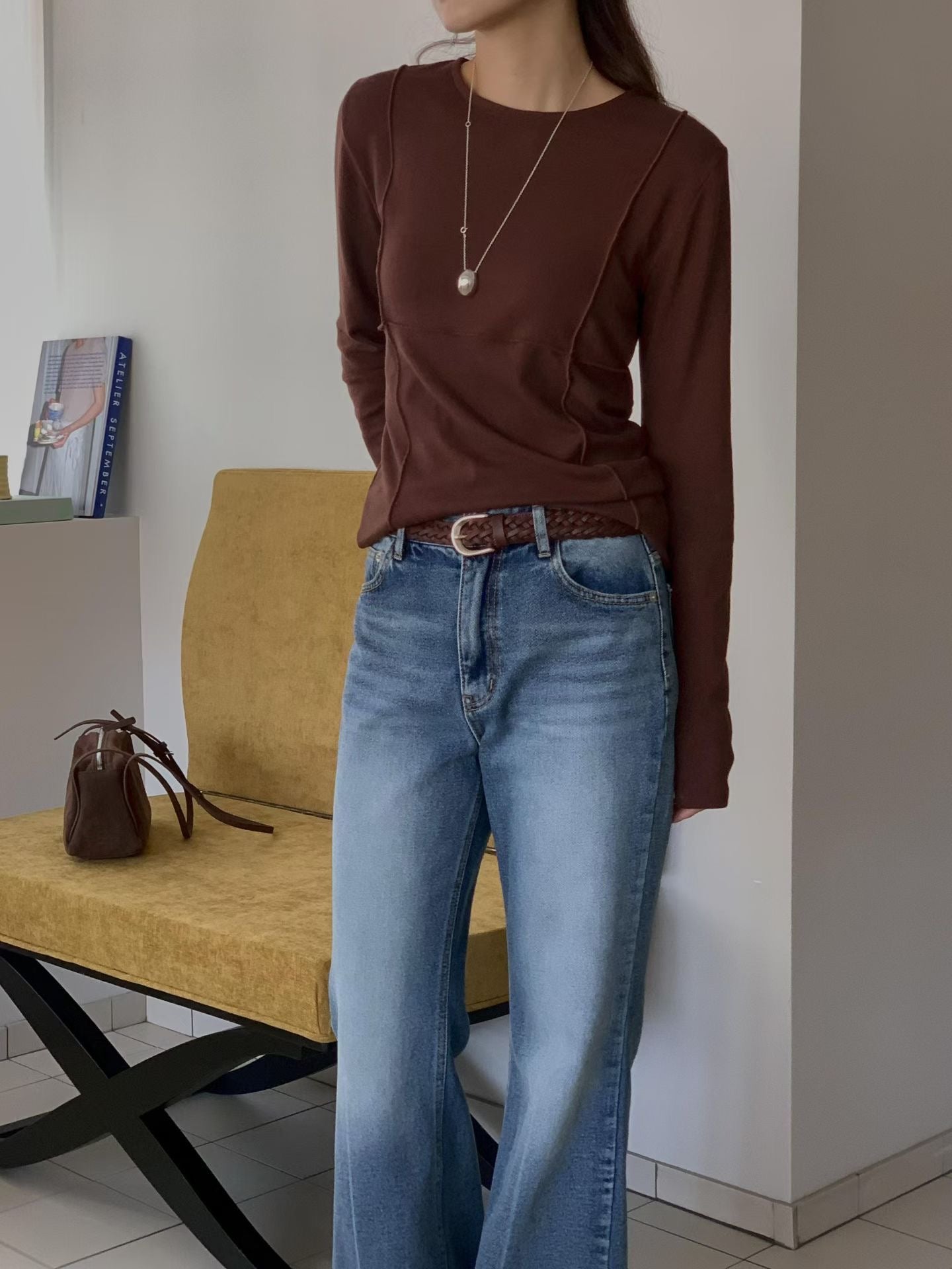 ♡低調立體線條百搭長袖上衣♡ (C251029)