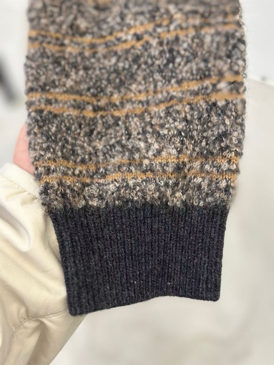 ♡粗花紋理排扣半高領毛衣♡ (C251239)