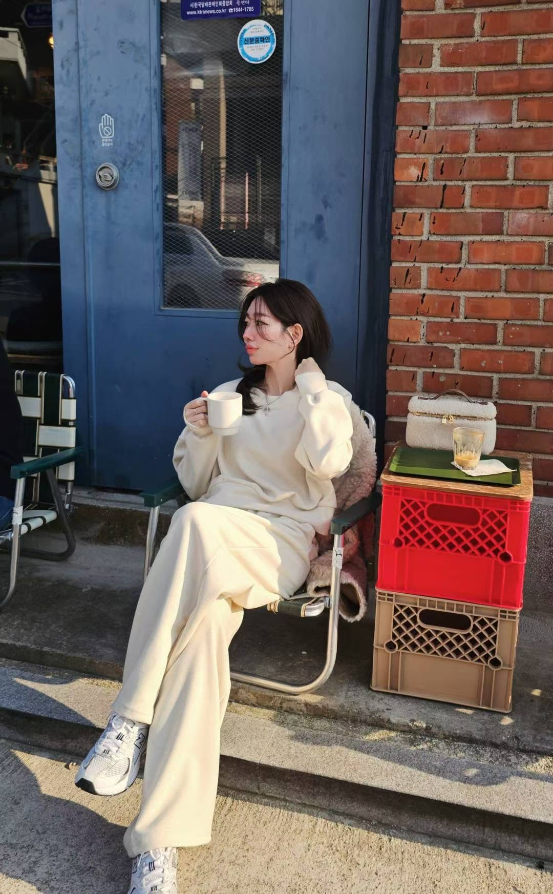 ♡Oni家♡磨毛休閒鬆弛感衛衣上衣 (C251201)